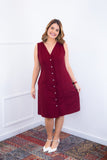 Vestido Vanessa – Midi Regata Ajustável em Viscose Marrant - Naguirre Shop