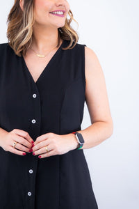 Vestido Vanessa – Midi Regata Ajustável em Viscose Marrant - Naguirre Shop