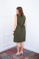 Vestido Vanessa – Midi Regata Ajustável em Viscose Marrant - Naguirre Shop