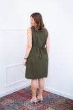 Vestido Vanessa – Midi Regata Ajustável em Viscose Marrant - Naguirre Shop