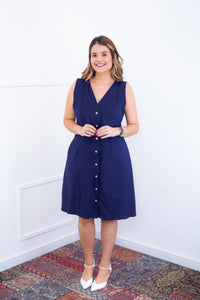 Vestido Vanessa – Midi Regata Ajustável em Viscose Marrant - Naguirre Shop