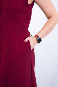 Vestido Vanessa – Midi Regata Ajustável em Viscose Marrant - Naguirre Shop