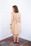 Vestido Vanessa – Midi Regata Ajustável em Viscose Marrant - Naguirre Shop