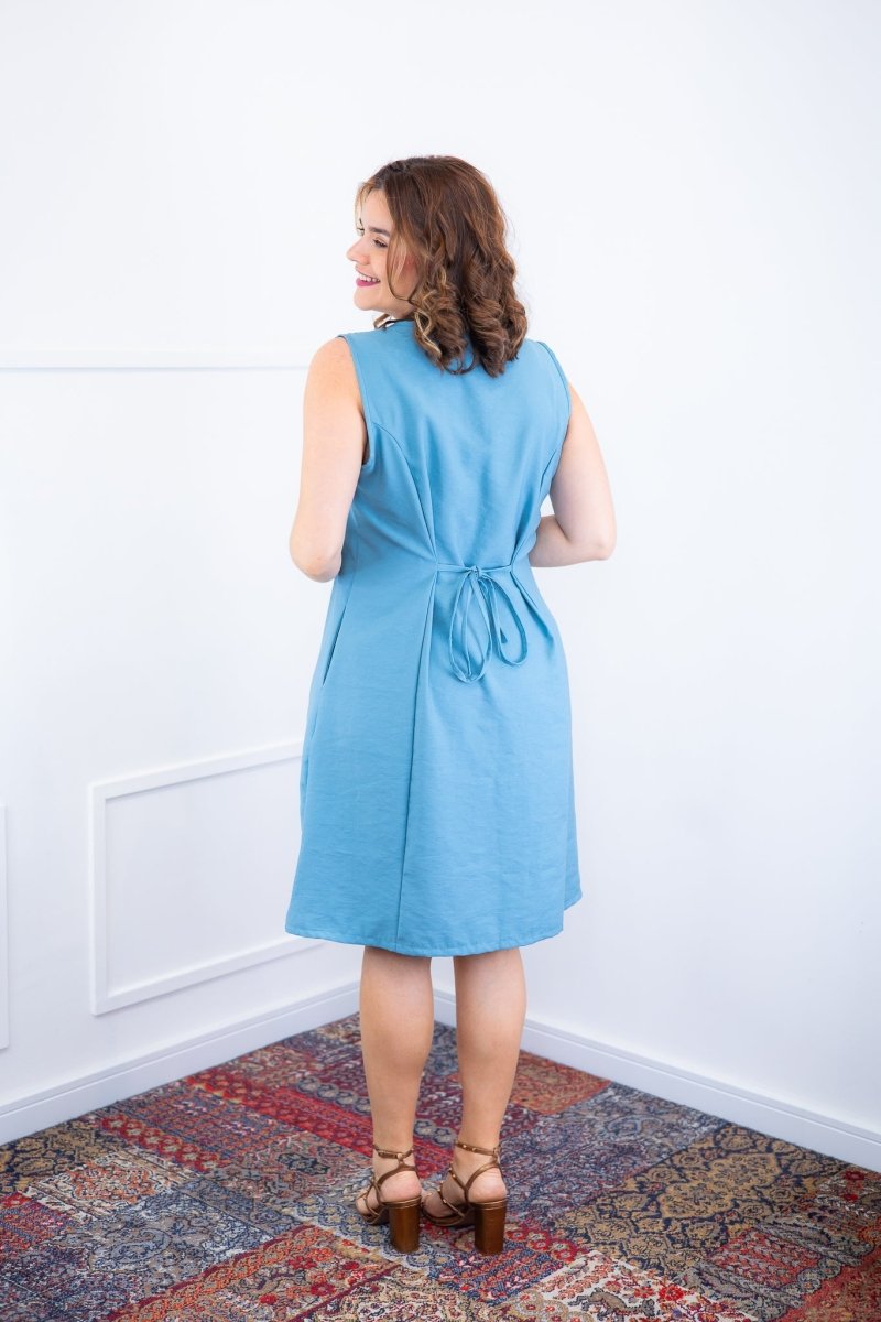 Vestido Vanessa – Midi Regata Ajustável em Viscose Marrant - Naguirre Shop