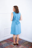 Vestido Vanessa – Midi Regata Ajustável em Viscose Marrant - Naguirre Shop