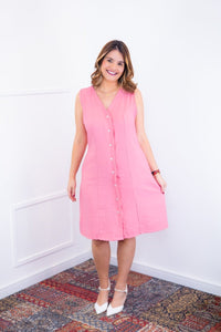 Vestido Vanessa – Midi Regata Ajustável em Viscose Marrant - Naguirre Shop