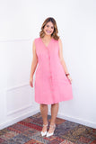 Vestido Vanessa – Midi Regata Ajustável em Viscose Marrant - Naguirre Shop