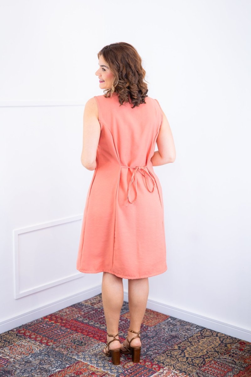 Vestido Vanessa – Midi Regata Ajustável em Viscose Marrant - Naguirre Shop