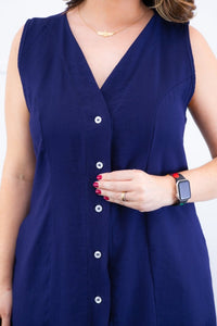 Vestido Vanessa – Midi Regata Ajustável em Viscose Marrant - Naguirre Shop