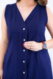 Vestido Vanessa – Midi Regata Ajustável em Viscose Marrant - Naguirre Shop