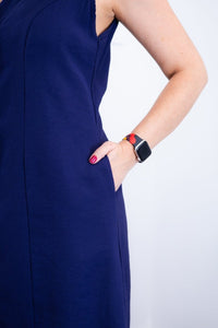Vestido Vanessa – Midi Regata Ajustável em Viscose Marrant - Naguirre Shop