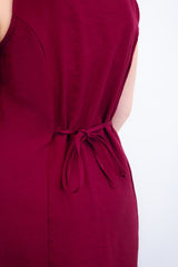 Vestido Vanessa – Midi Regata Ajustável em Viscose Marrant - Naguirre Shop
