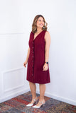 Vestido Vanessa – Midi Regata Ajustável em Viscose Marrant - Naguirre Shop