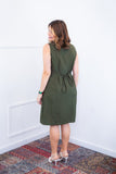 Vestido Vanessa – Midi Regata Ajustável em Viscose Marrant - Naguirre Shop