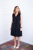 Vestido Vanessa – Midi Regata Ajustável em Viscose Marrant - Naguirre Shop