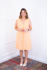 Vestido Vanessa – Midi Regata Ajustável em Viscose Marrant - Naguirre Shop