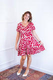 Vestido Verona - Babado Gola V e Manga Curta - Naguirre Shop