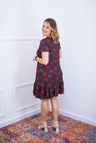 Vestido Verona - Babado Gola V e Manga Curta - Naguirre Shop