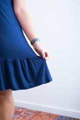 Vestido Verona - Babado Gola V e Manga Curta - Naguirre Shop