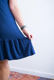 Vestido Verona - Babado Gola V e Manga Curta - Naguirre Shop