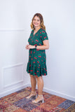 Vestido Verona - Babado Gola V e Manga Curta - Naguirre Shop
