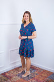 Vestido Verona - Babado Gola V e Manga Curta - Naguirre Shop