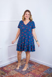 Vestido Verona - Babado Gola V e Manga Curta - Naguirre Shop