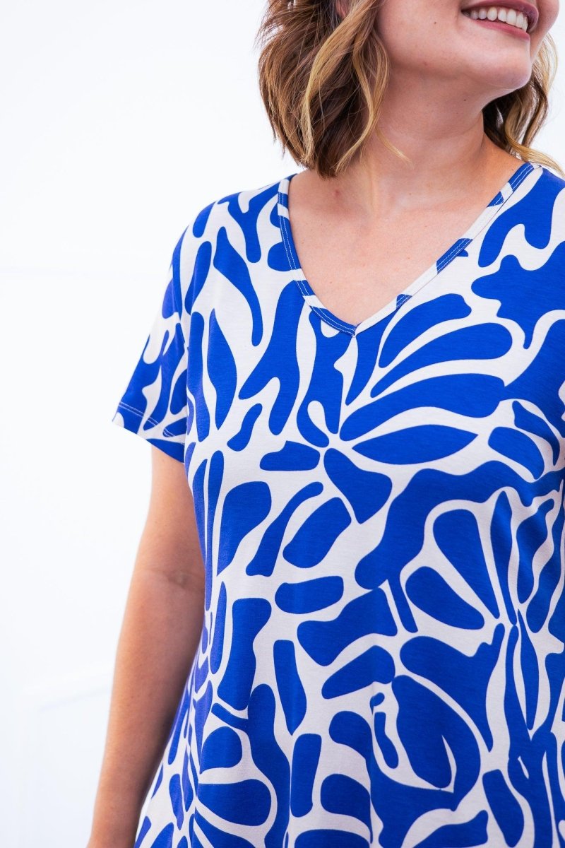 Vestido Verona - Babado Gola V e Manga Curta - Naguirre Shop