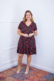 Vestido Verona - Babado Gola V e Manga Curta - Naguirre Shop