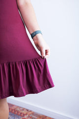 Vestido Verona - Babado Gola V e Manga Curta - Naguirre Shop