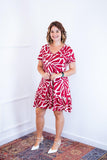 Vestido Verona - Babado Gola V e Manga Curta - Naguirre Shop
