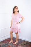 Vestido Verona - Babado Gola V e Manga Curta - Naguirre Shop