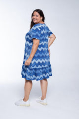 Vestido Verona - Babado Gola V e Manga Curta - Naguirre Shop