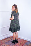 Vestido Verona - Babado Gola V e Manga Curta - Naguirre Shop
