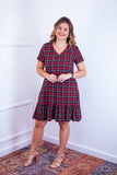 Vestido Verona - Babado Gola V e Manga Curta - Naguirre Shop