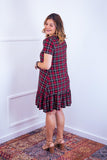 Vestido Verona - Babado Gola V e Manga Curta - Naguirre Shop
