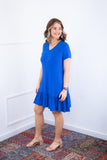 Vestido Verona - Babado Gola V e Manga Curta - Naguirre Shop