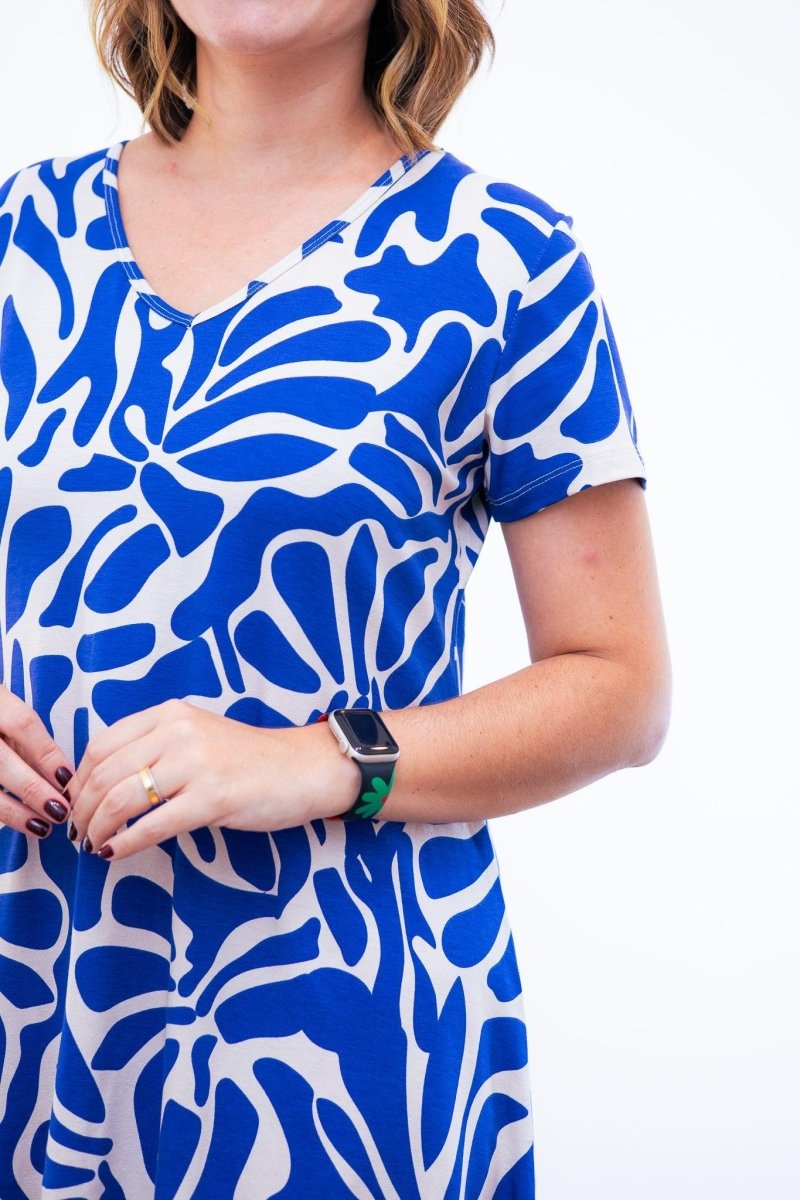 Vestido Verona - Babado Gola V e Manga Curta - Naguirre Shop