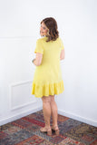 Vestido Verona - Babado Gola V e Manga Curta - Naguirre Shop