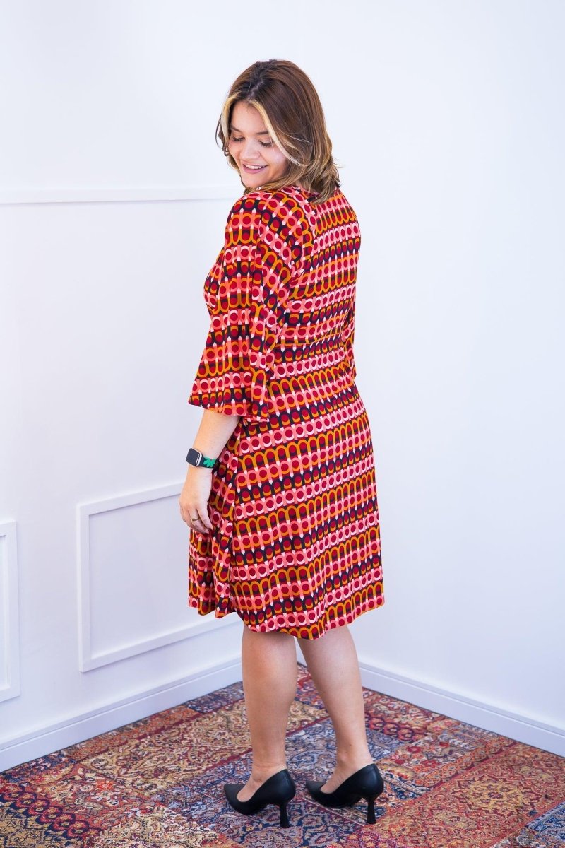 Vestido Virgínia - Midi Ajustável com Manga Morcego em Malha Confort - Naguirre Shop