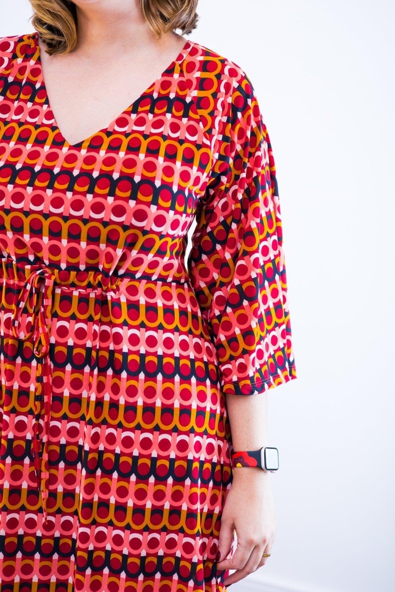 Vestido Virgínia - Midi Ajustável com Manga Morcego em Malha Confort - Naguirre Shop
