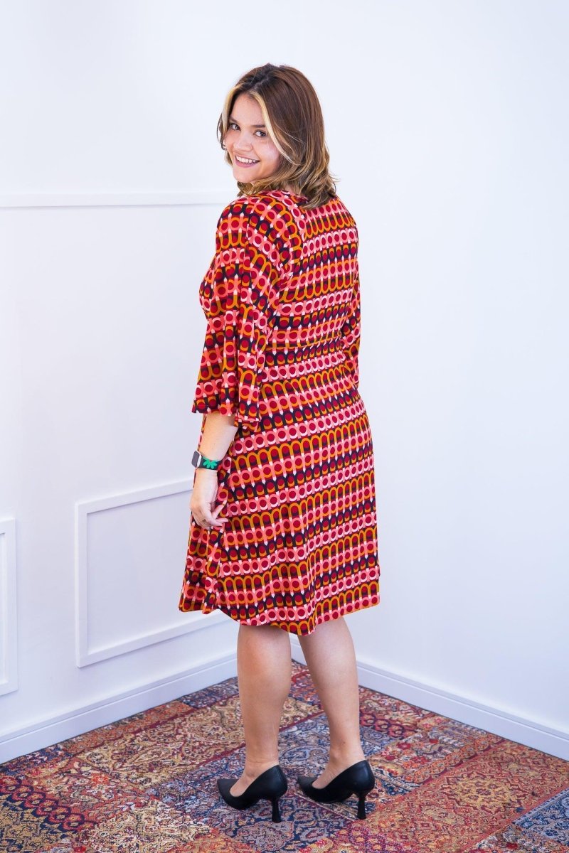 Vestido Virgínia - Midi Ajustável com Manga Morcego em Malha Confort - Naguirre Shop
