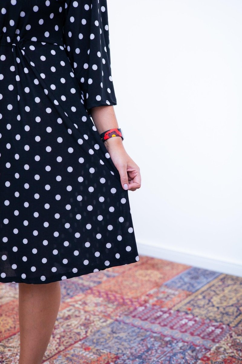 Vestido Virgínia - Midi Ajustável com Manga Morcego em Malha Confort - Naguirre Shop
