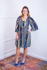 Vestido Virgínia - Midi Ajustável com Manga Morcego em Malha Confort - Naguirre Shop