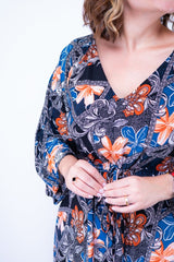 Vestido Virgínia - Midi Ajustável com Manga Morcego em Malha Confort - Naguirre Shop