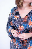 Vestido Virgínia - Midi Ajustável com Manga Morcego em Malha Confort - Naguirre Shop