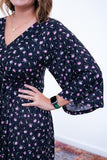 Vestido Virgínia - Midi Ajustável com Manga Morcego em Malha Confort - Naguirre Shop