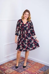 Vestido Virgínia - Midi Ajustável com Manga Morcego em Malha Confort - Naguirre Shop