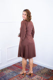 Vestido Virgínia - Midi Ajustável com Manga Morcego em Malha Confort - Naguirre Shop