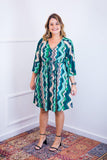 Vestido Virgínia - Midi Ajustável com Manga Morcego em Malha Confort - Naguirre Shop